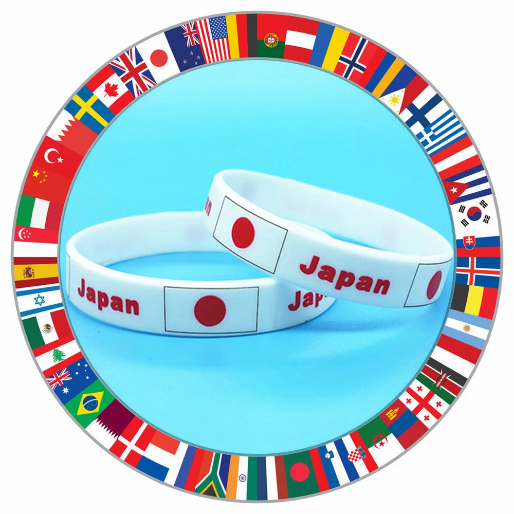 1000 шт. японский флаг гравировка спортивный мужской браслет 2020 Олимпийский принт