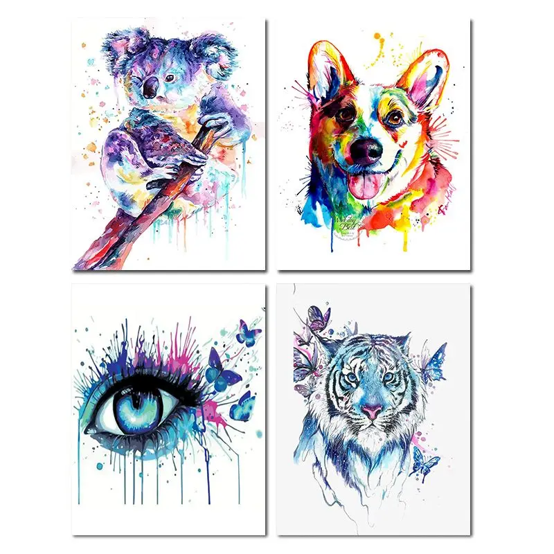 

GATYZTORY Paint By Numbers Kits For Adults Kids Color Animals Canvas Painting Acrylic Paints Decorative Frames DIY Home Decor