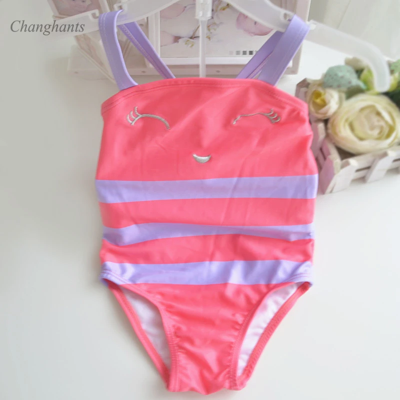 Слитный купальник для девочек 1 8 лет детские купальники фиолетовые и розовые