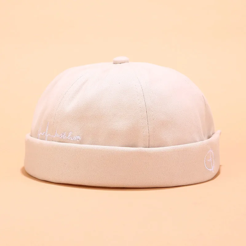 Шапка моряка для мужчин и женщин повседневная шапка без козырька с вышивкой