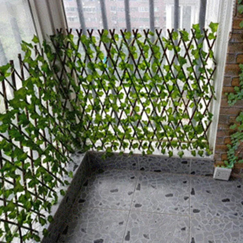 

40CM Stretchable Simulation fence Yard Party Artificial Ivy Privacy Fence stairway Decor Artificial Leaf Hedge Fence Plant Decor