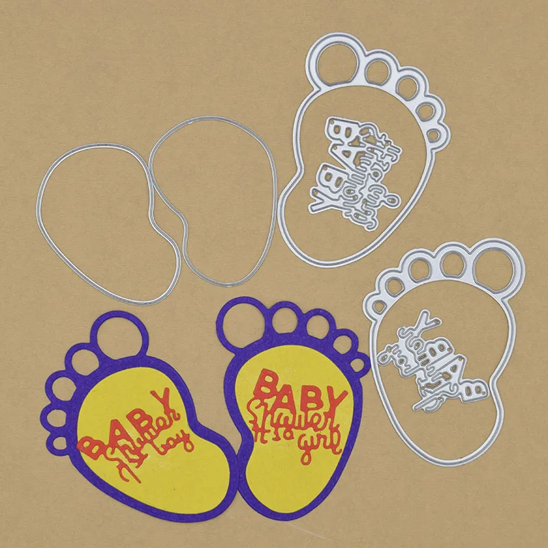 Детский трафарет для скрапбукинга с металлическим нарезом DIY бумажная карточка