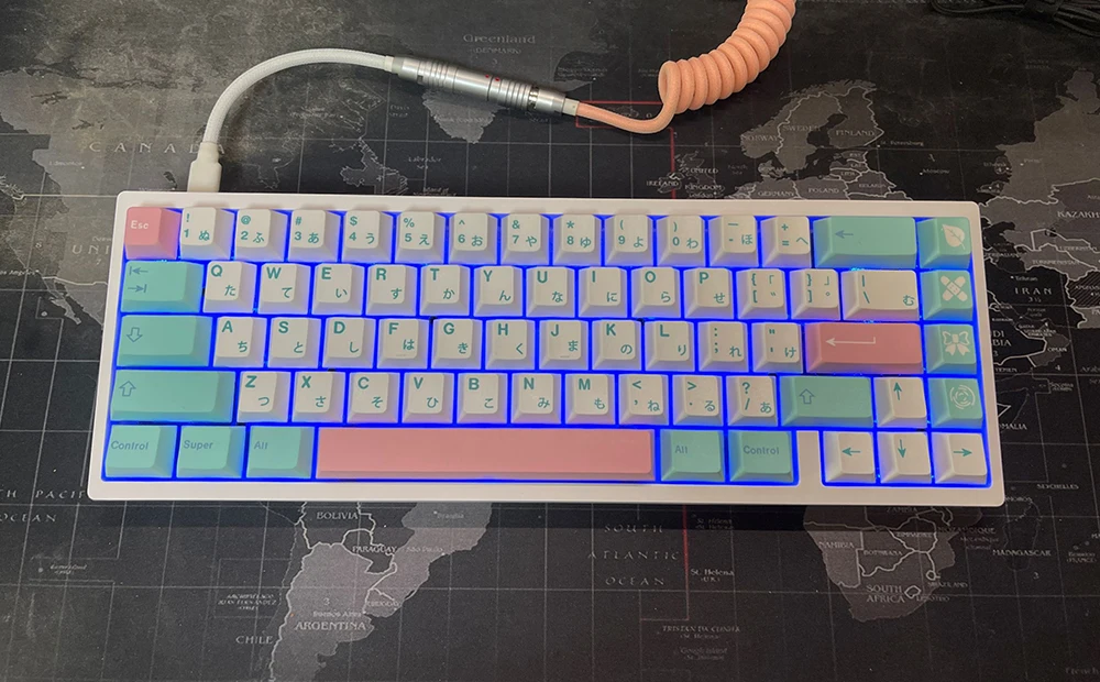 

Sky Blue White Keycaps For Cherry Mx Gateron Kailh Box TTC Switch Mechanical Keyboard 61 87 104 Cherry Profile 128 PBT Key Cap