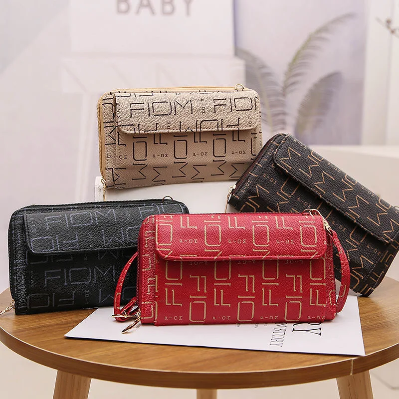 

High Quality Mini Multifunctional hanging neck PU crossbody mobile phone bag Coin Purse Cute cosmetic bag