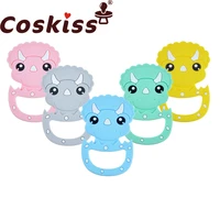 coskiss cute silicone unicorn 1pcs diy beads bpa free silicone molar molar animal toy silicone molar care pendant