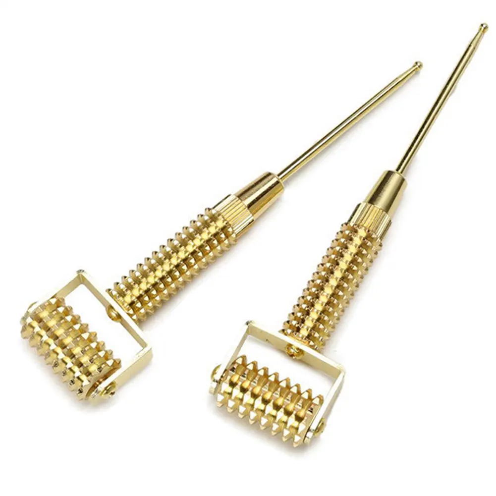 

Face Massage Roller Acupuncture Points Needle Golden Probe Ear Multifunctional Slimming Spring Roller Double Chin Removal