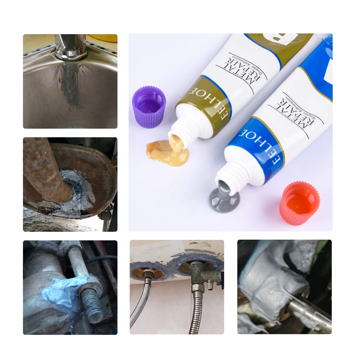 

New Metal Repairing Adhesive Super Glue High Temperature Resistant Quick-drying Waterproof Welding Glue Iron Steel Casting Agent