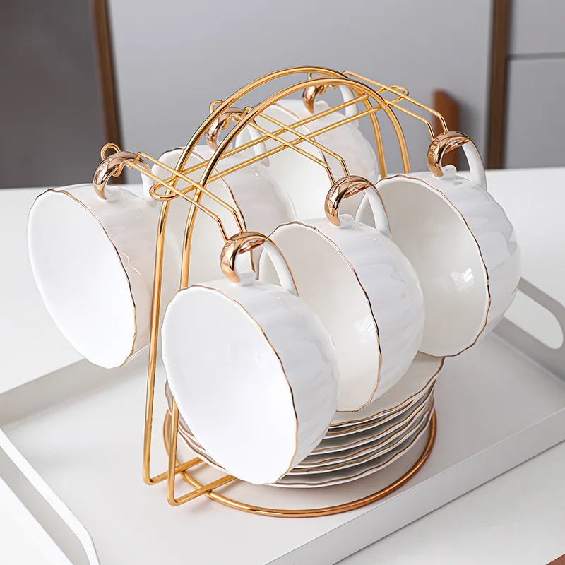 

Iron cup holder household portable coffee cup drain rack glass holder living room kitchen cup storage shelf