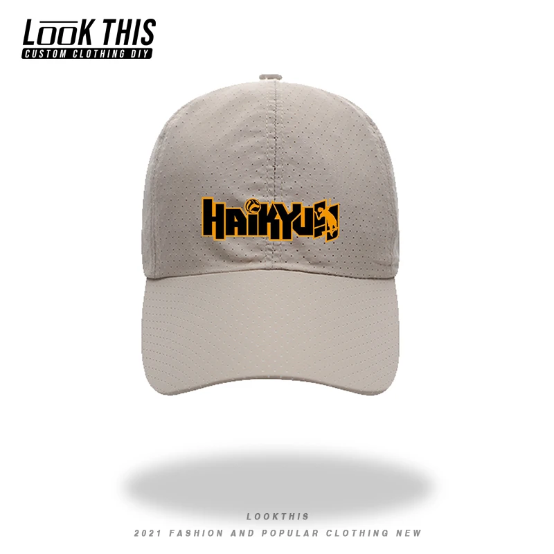

Haikyu Letters Baseball Cap Breathable Mesh Sun Visors Hats Summer New Unisex Boy Girl Adjustable Outdoor Sun Protection Caps