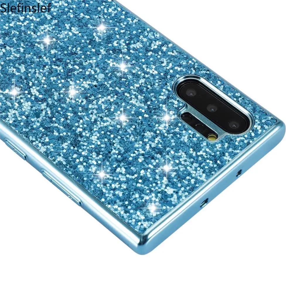 For Samsung Galaxy Note 10 Case Luxury Hard PC Shining Glitter Slim Protective Back Cover case for samsung note plus 10pro | Мобильные