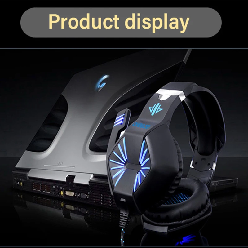 

A1 Gaming Headset with Light Mic Stereo Earphones Deep Bass Wired Headphones Professional Computer Headphone For Game Players