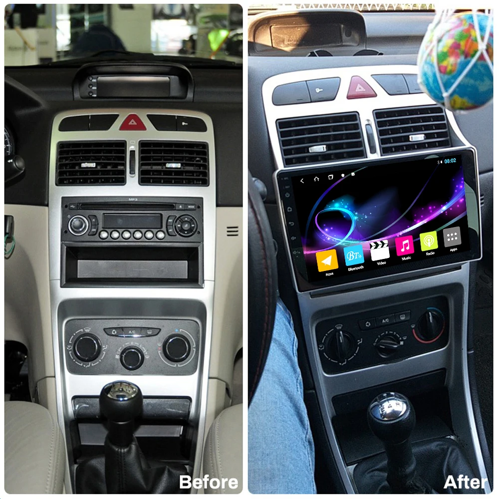 Мультимедийная система для Peugeot 307 2004-2013 радио стерео 4G и WiFi автомобильный DVD GPS