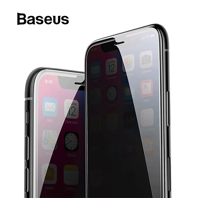 Защитная пленка для экрана Baseus с защитой от шпиона для iPhone X 0,3 мм, полное покрытие 9 H, закаленное стекло для iPhone X, защитная пленка для стекла