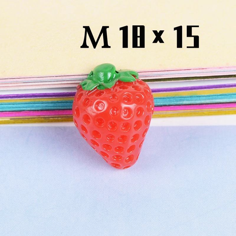 Полуломтик Клубничные украшения из смолы товары для рукоделия ручной работы