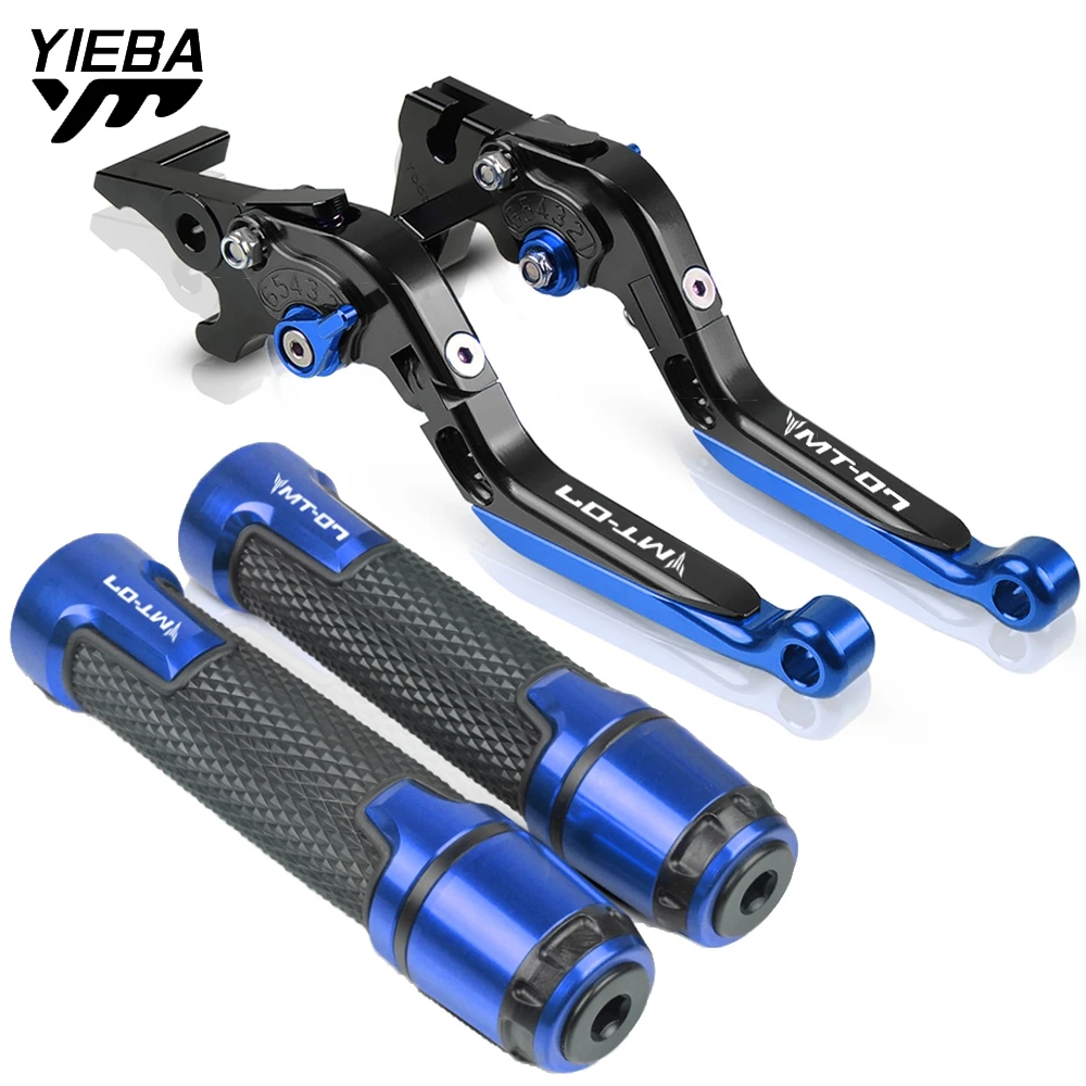 

Motorcycle Accessories Brake Clutch Levers Handlebar Hand Grips ends For Yamaha MT07 TRACER GT MT-07 MT 07 2019 2020 2021 LOGO