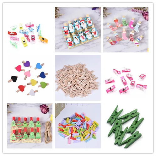 Качественная деревянная мини заколка на рождественскую елку весенние заколки