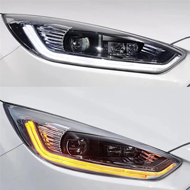Автомобильный Стайлинг 1 комплект для Ford focus фары 2015 2016 2017 2018 светодиодный DRL