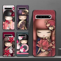 kawaii japanese kokeshi doll phone case for galaxy j2pro j4 j5 j6 j7 plus j5 prime j72016 2018 m 10 20 30 funda cover