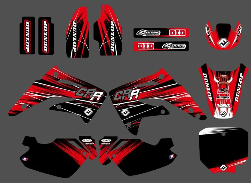 

Набор наклеек для графики и фона для Honda CR85R CR85 с жидкостным охлаждением 2 шт. 2003 - 2012 2005 2007 2010 CR 85 85R