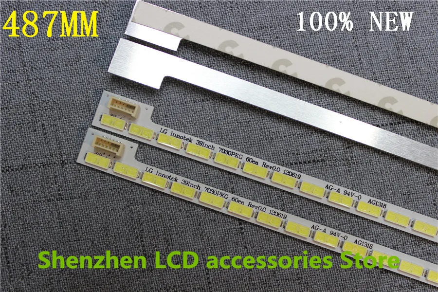 2 шт./лот для 60LED полосы 7030PKG 60ea Rev0.0 73.39T03.003-0-JS1 для T390HVN01.0 6PIN LG 39 дюймов 487 мм