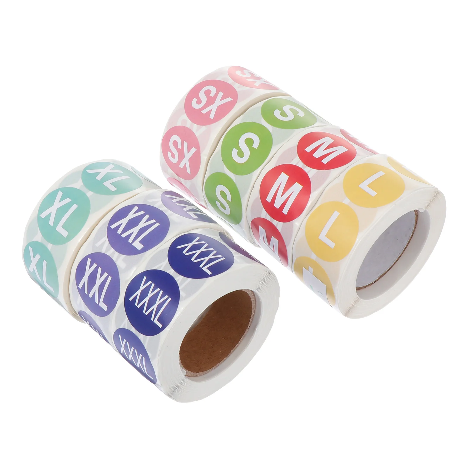 

7 Rolls of Self-adhesive Clothing Label Round Apparel Size Sticker Clothes Sign
