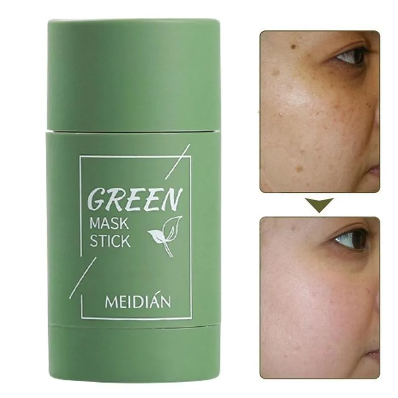 

Green Mask Stick Cleansing Mask Acne Cleansing Beauty Skin Green Tea Moisturizing Hydrating Whitening Face Green Mask