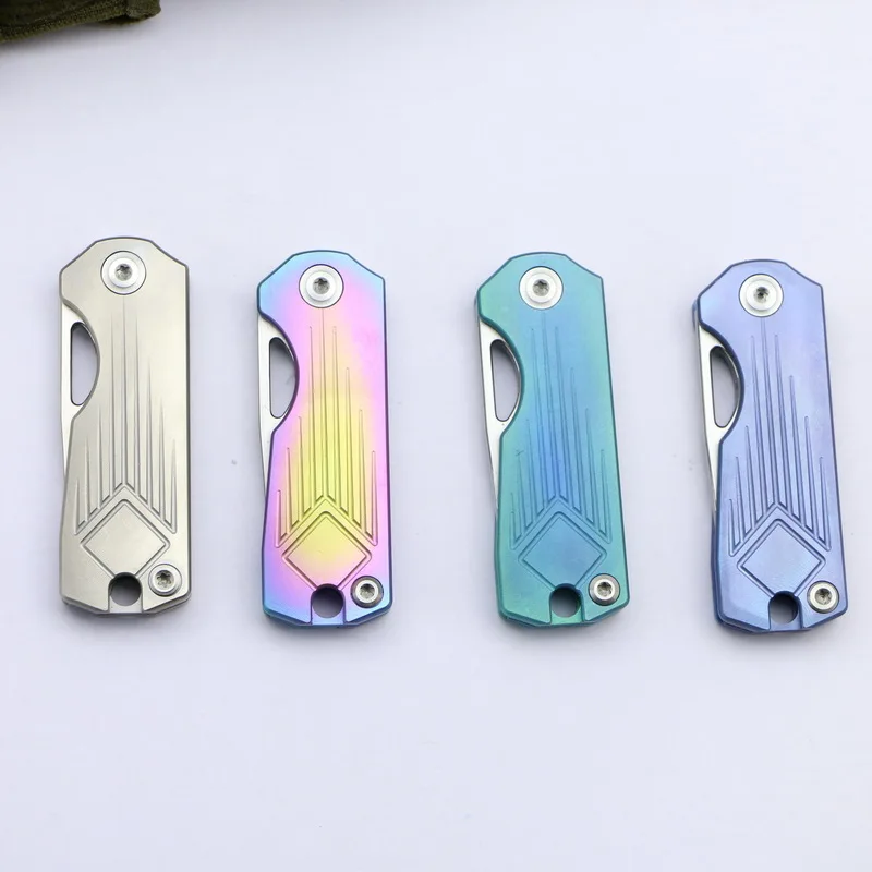 CH Toad портативный складной нож AUS 8 шариковый подшипник TC4 ручка из титанового