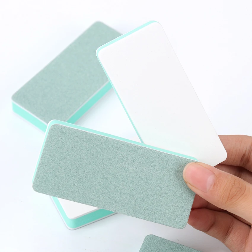 1 шт. двухсторонний полированный пилка для ногтей Зеленый Белый Wenwan блок Модный