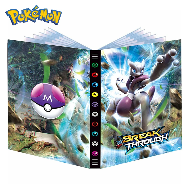 

9 решетчатых карт Pokemon 432, фотоальбом, игра, Mewtwo Pokemon VMAX GX, любимые карты, список загрузки, книга, папка, подарок для детей