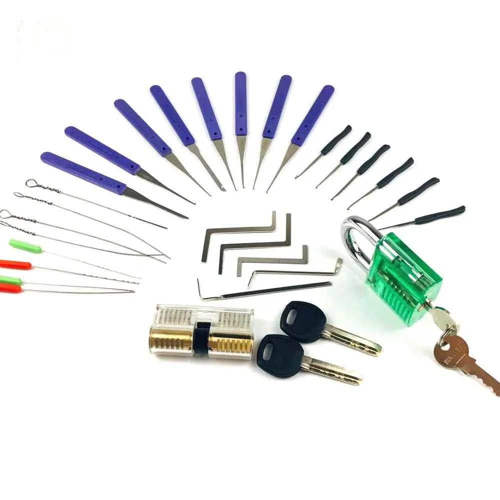 Набор отмычек для тренировок по блокировке прозрачные замки 2 шт. Инструменты