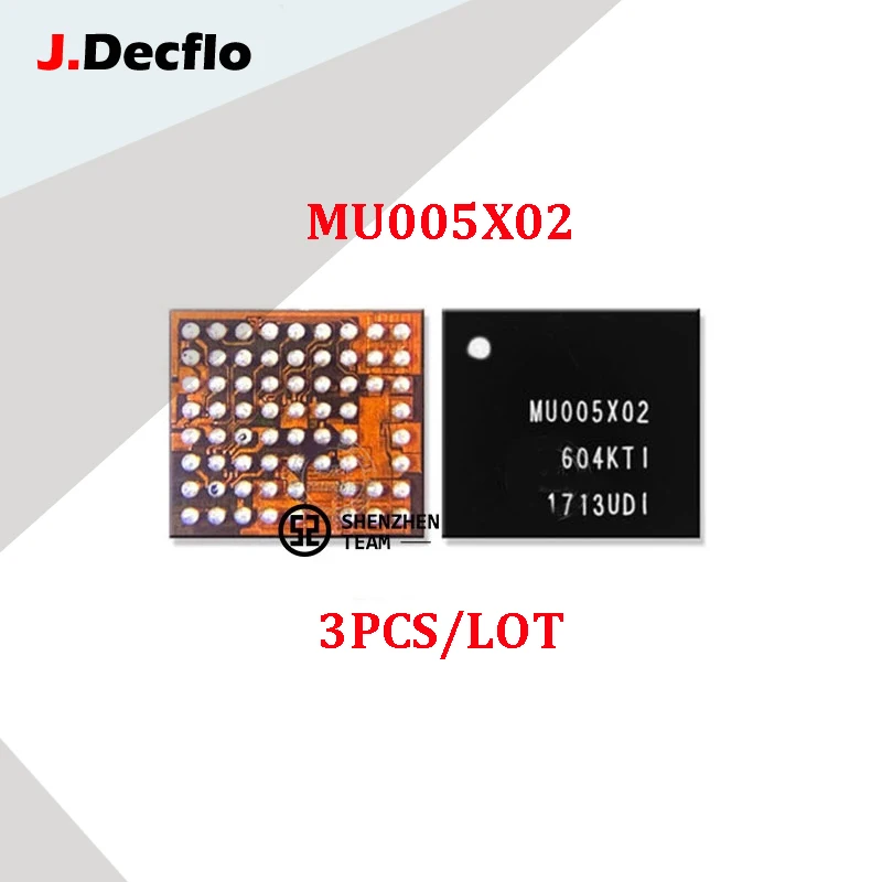 

JDecflo 3 шт./лот PMIC MU005X02 для малой мощности IC Samsung J7 Prime J6 Plus J5pro J710F J710 G532F G610F G615F G5700 PM IC Repair