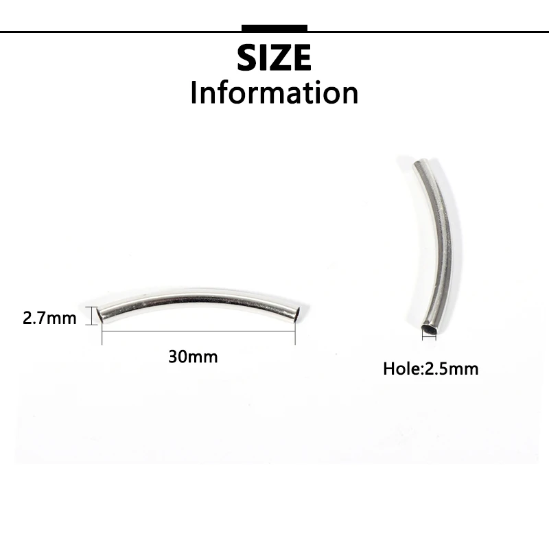 Изогнутые медные бусины длиной 30 мм коннекторы золотого и серебряного цвета