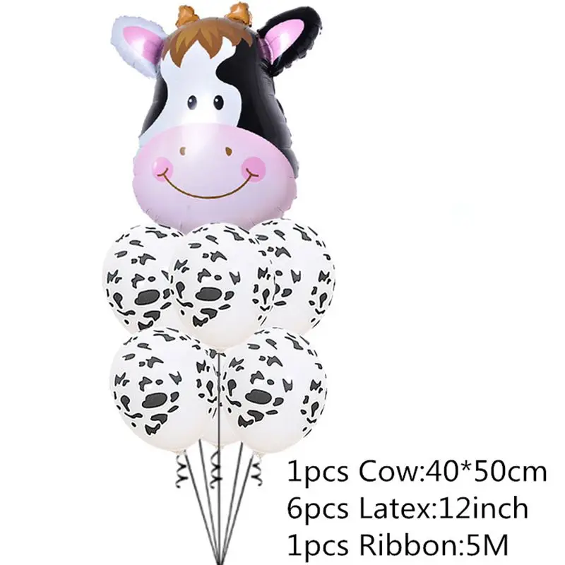 7 шт./лот Тигр Зебра имитация окраски коровы воздушные гелиевые латексные шары