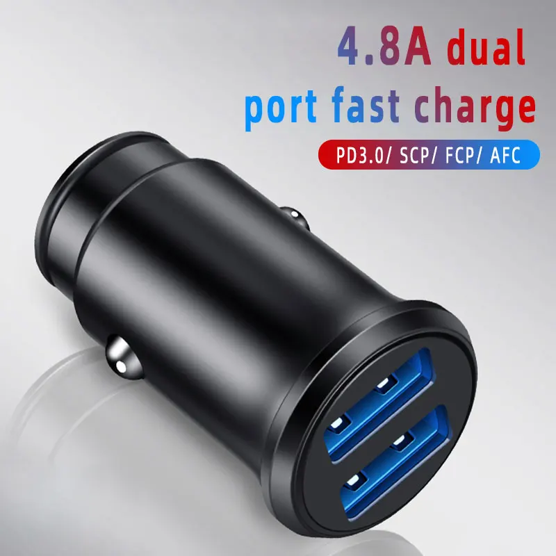 

Cigarette Lighter Car Charger Mobile Phone Charger 30W Fast Charging Dual USB Connector For IPhone Huawei Xiaomi Samsung OnePlus