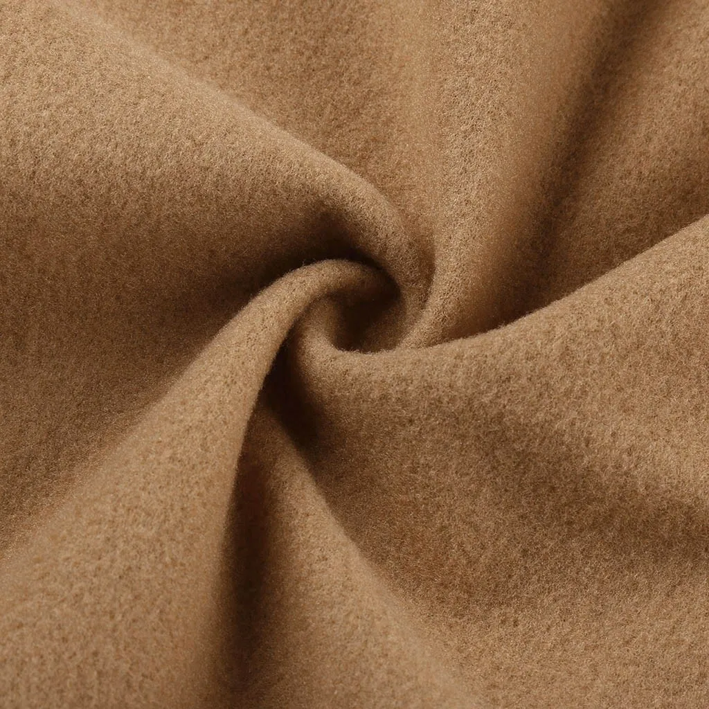 Повседневное зимнее пальто женское мягкое шерстяное женские однотонные с