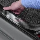 Для Hyundai Santa Fe Tucson 2015 2016 2017 2018 2019 2020 Автомобильная наклейка 5D углеродное волокно резиновая защита порог автомобильный Стайлинг