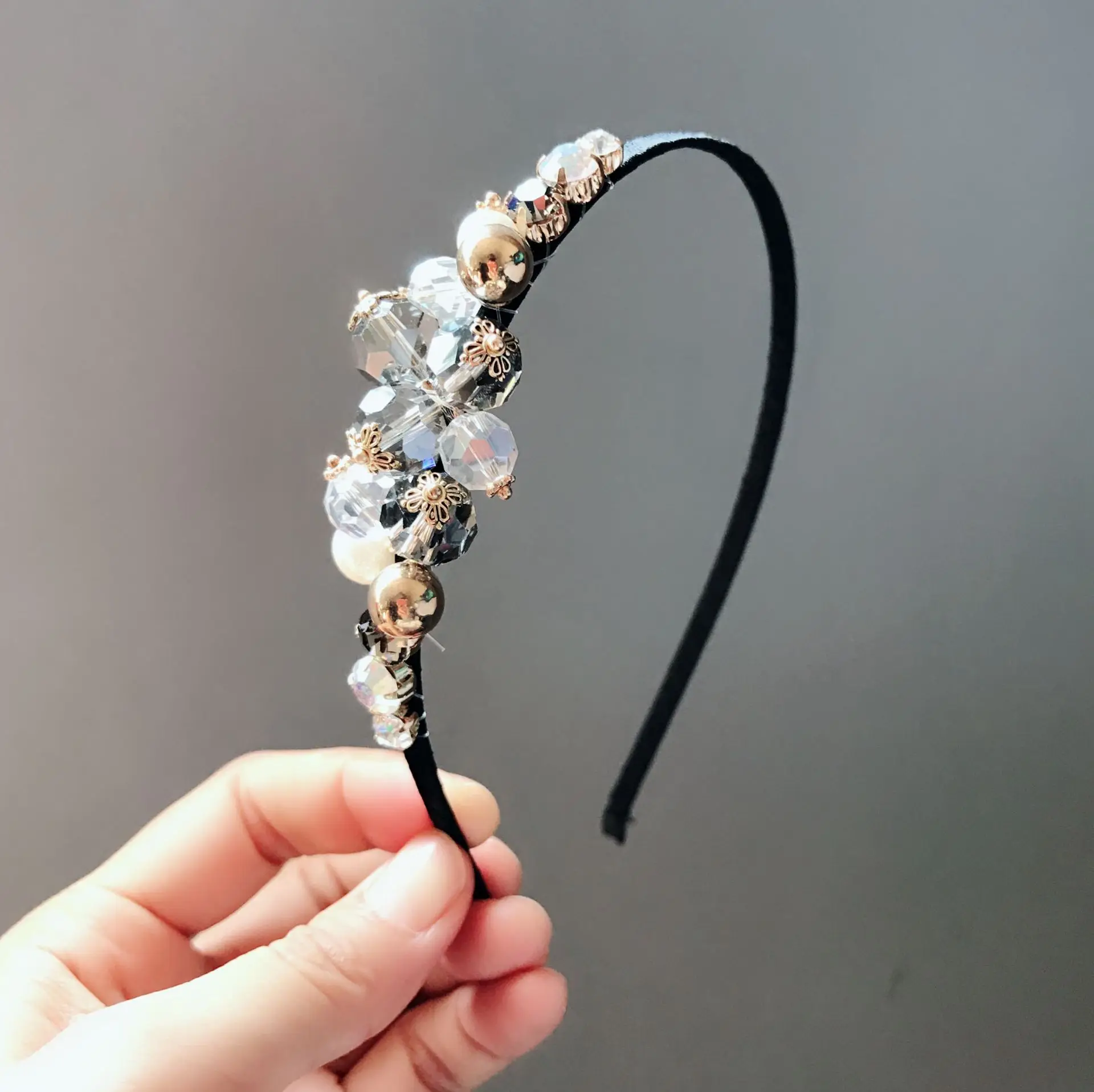 Женская повязка на голову с крупным жемчугом | Аксессуары для одежды