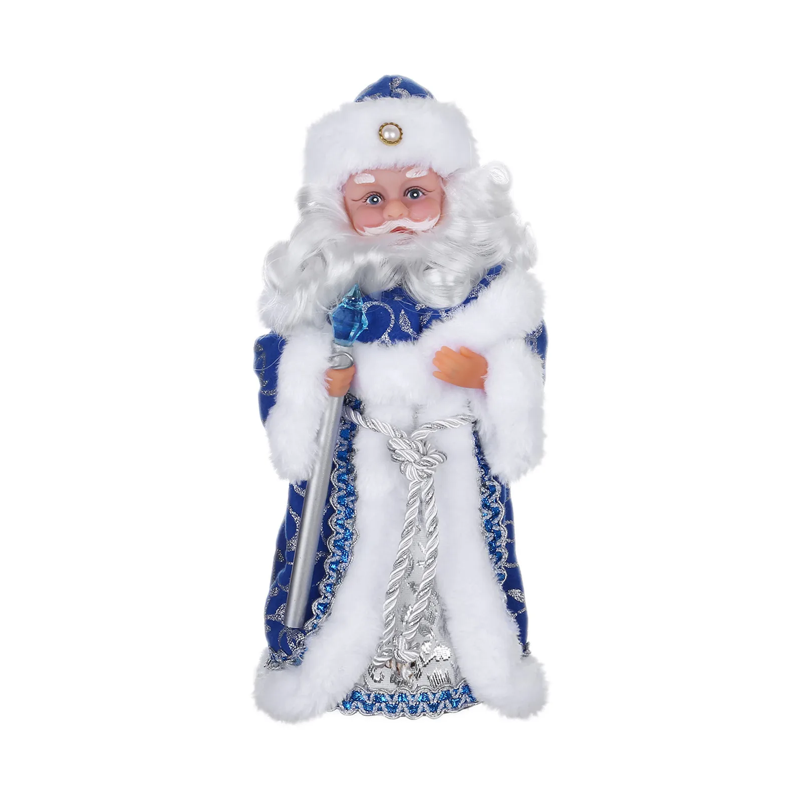 Русская Музыкальная Рождественская кукла Санта Клаус украшения электрические