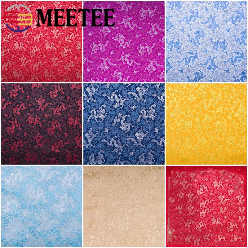 Meetee 100x75 см Ретро парча ткань искусственный шелк материал для сумок сценический