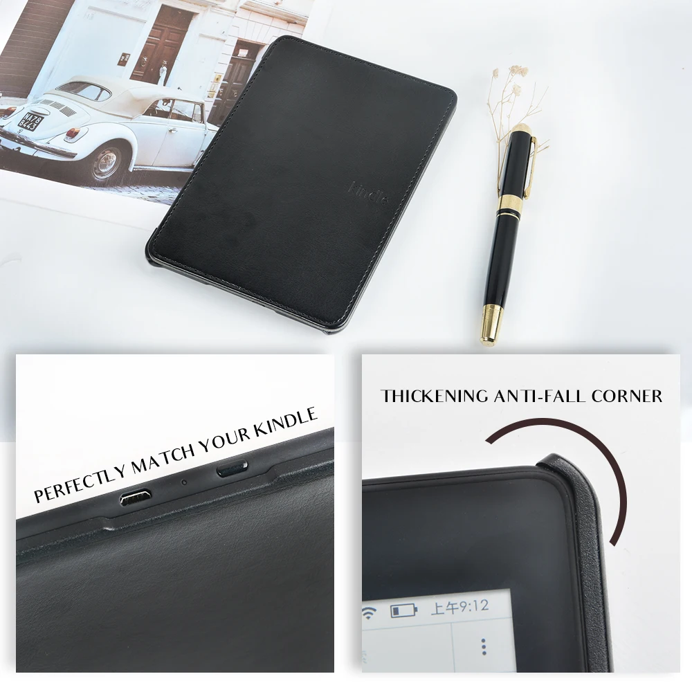 Роскошный кожаный чехол для Amazon kindle Paperwhite 4 Чехол PQ94WIF funda kindle paperwhite 4 чехол+ ремешок Подарочная пленка+ ручка