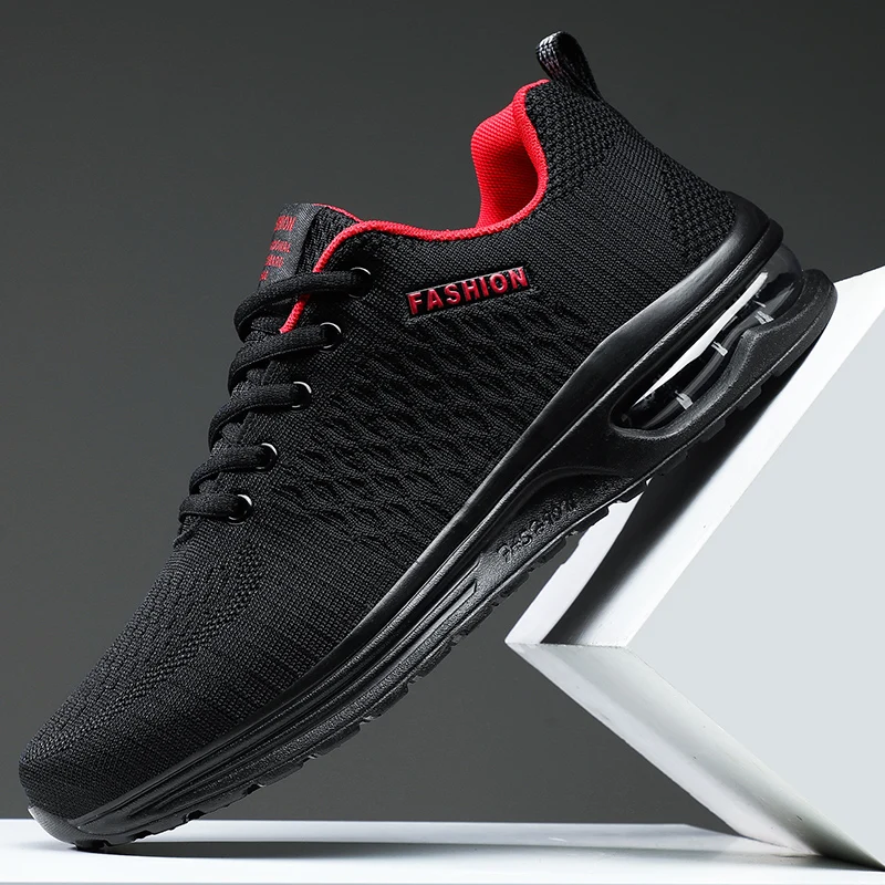 

Explosive Air Cushion Sports Running Shoes 2021 Flying Woven Breathable Casual Men's Shoes Lightweight Non-slip MD Sole Sneakers