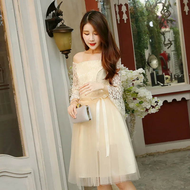 Плюс размер короткое платье подружки невесты элегантное Тюлевое плюс для гостей