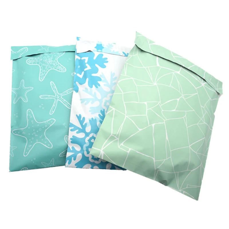 

100pcs 37*25.5cm Packaging Bag Flamingo Floral Leaf Courier Bag Poly Mailer Self Seal Plastic Mailing Express Storage Bag Custom