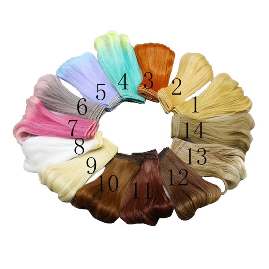 Бесплатная доставка термостойкие кукольные волосы 15 см для 1/3 1/4 1/6 BJD diy парики с