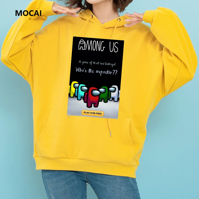 

Autumn/winter New Kawaii cartoon image Among Us Game Cute printed women's Hoodie loose fashion street couple Sweatshirt Tops