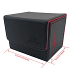 100 + боковое открытие MagicPokemonYuGiOh Чехол для колоды TCG коробка для карт: черный + красный