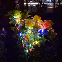 solar flower light carnation flower lamp led solar light for garden decoration outdoor landscape lawn lamp for patio yard