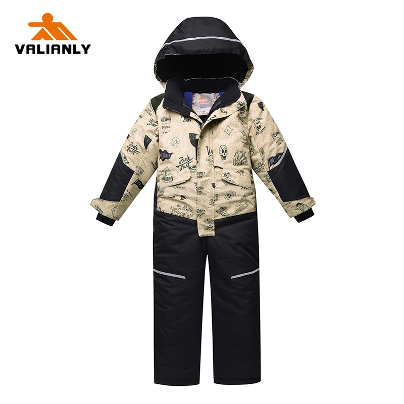 2020 новый зимний детский комбинезон лыжный костюм цельный с капюшоном для