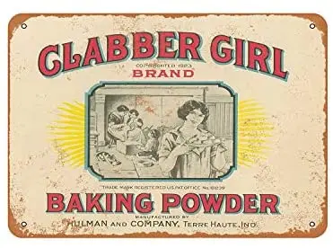 

Rustic Clabber Girl Baking Powder Vintage Look Metal Sign