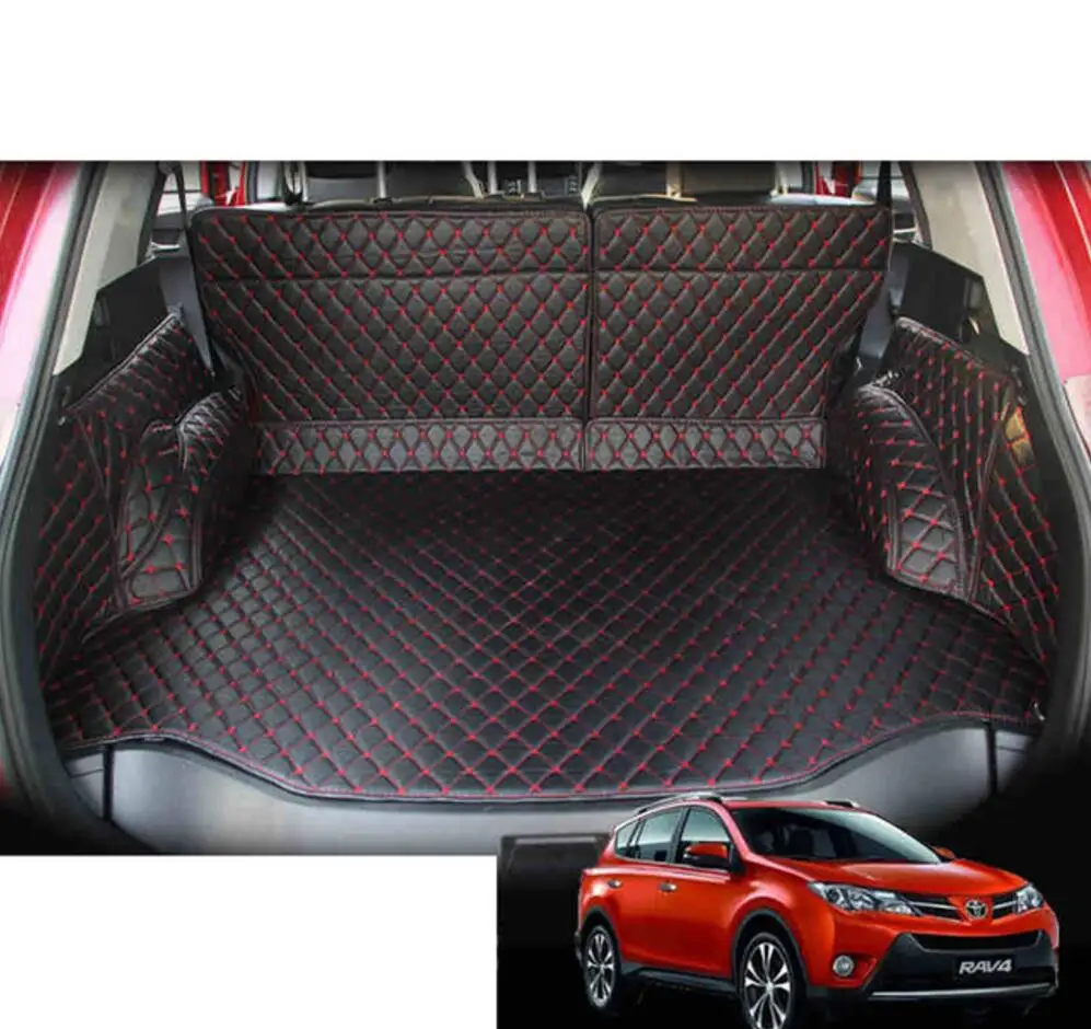 fiber leather car trunk mat cargo mat for toyota rav4 2013 2014 2015 xa40 car accessories